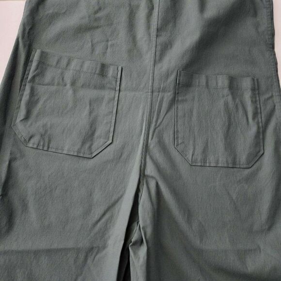 EIEN29 Women’s Mandarin Short NWT Jumpsuit Green OSFA $129 - Picture 7 of 8